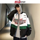 Куртка-бомбер LAPPSTER Мужская составного кроя, уличная одежда, модная ветровка в Корейском стиле, куртка-бомбер в стиле Харадзюку, хип-хоп, осень 2022