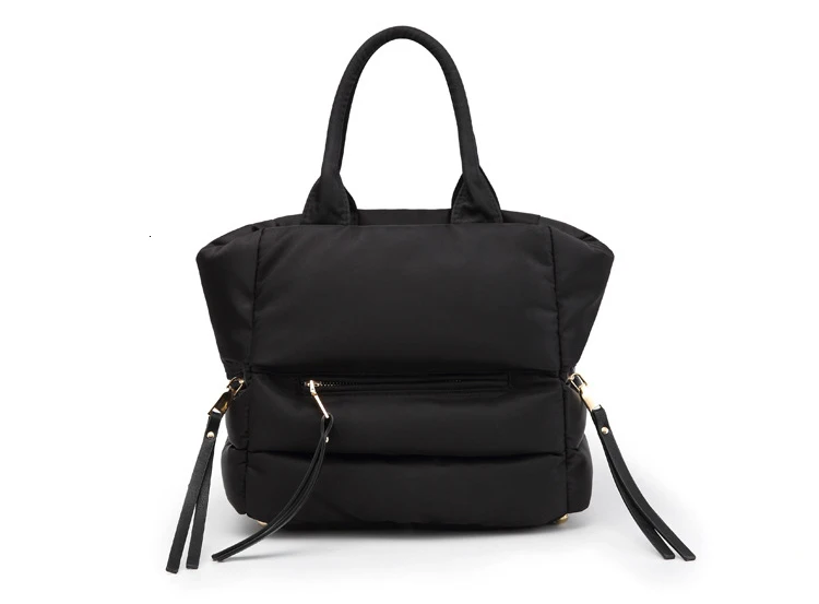 Winter Space Bale Handbags Woman Cotton Totes Bag Down Feather Padded Ladies Feather Soft Women Shoulder Bag Bolsos Mujer