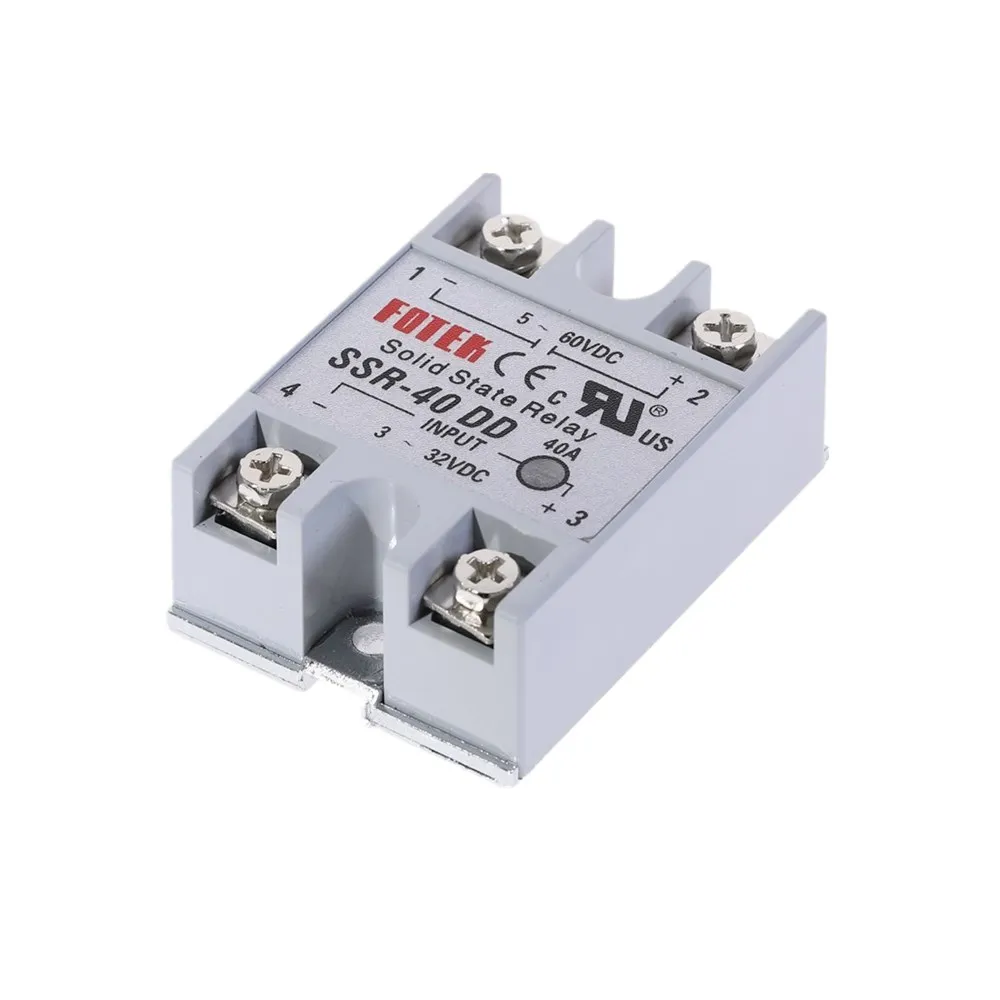 DC-DC Однофазное твердотельное реле SSR-40DD DC SSR модуль 40A DD входное напряжение 3-32 В DC до 5-60 в DC выходная нагрузка SSR 40DD