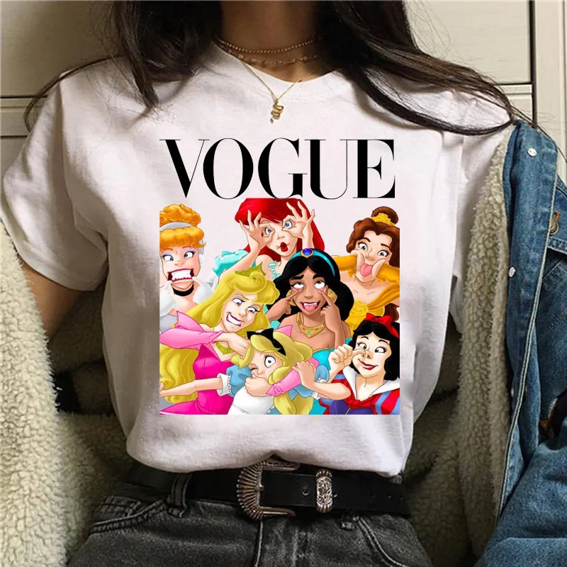 

Maycaur vogue princesa t camisa harajuku ulzzang impressÃ£o feminina tshirt dos desenhos animados engraÃ§ado topos camisetas moda