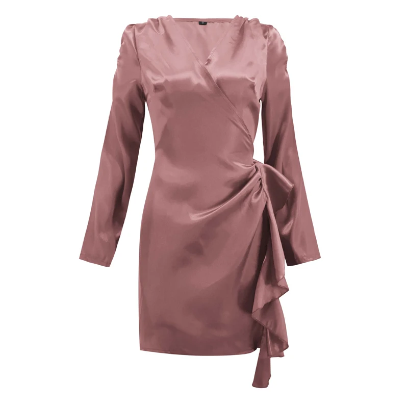 Женская одежда трикотажное платье миди с длинным рукавом и поясом женское