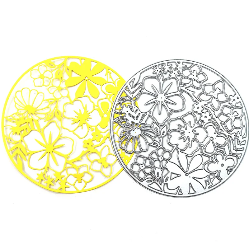 Julyarts круглые металлические пресс-формы Трафарет поздравительная открытка