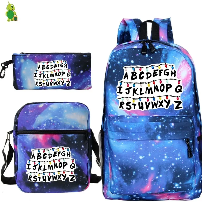 Рюкзак Mochila Stranger Things 3 шт./компл. школьные сумки для девочек и мальчиков
