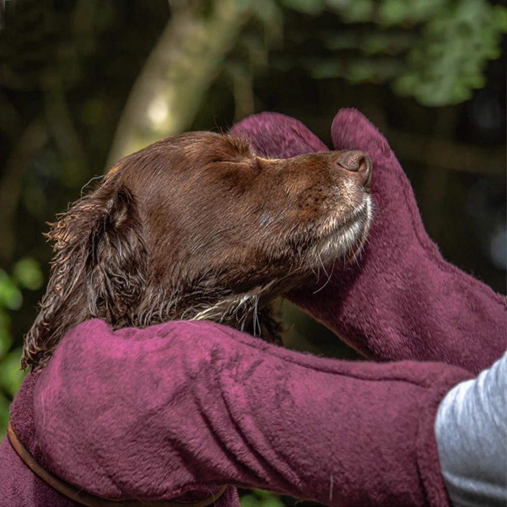

Pet Cleaning Glove Dog Grooming Microfiber Gloves Pet Grooming Cleaning Cat Fur Absorbent Glove Prevent Pets From Catching Cold
