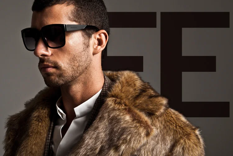 

Leather Winter Jacket Men Faux Sheepskin Coats Lined Motorcycle Jackets Fleece Fur Collar Blouson Outfit Faux Genuin