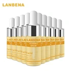 LANBENA с витамином C отбеливание Сыворотки лица с гиалуроновой кислотой, улиточный крем для удаления веснушек на водной основе для осветляющая темные пятна анти-старения, 10 шт.