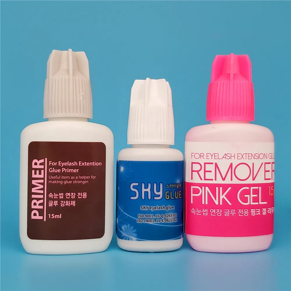 1 Набор sky S клей праймер для ресниц средство удаления наращивания Sky 2 ~ 3 секунды