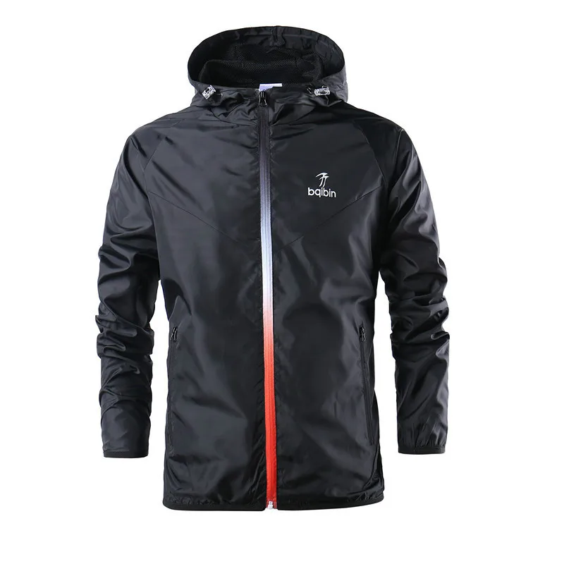 

Brand Autumn New Thin Jacket Men Fashion Casual Outwear Windbreaker Mens Jackets Sportwear Quick Drying Hooded jaqueta masculina
