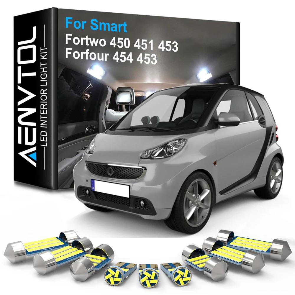 

AENVTOL Canbus для Smart Fortwo Forfour 450 451 453 454 EQ 2004 2005 2006 2007 2008 2009 2016 аксессуары для внутреннего освещения LED