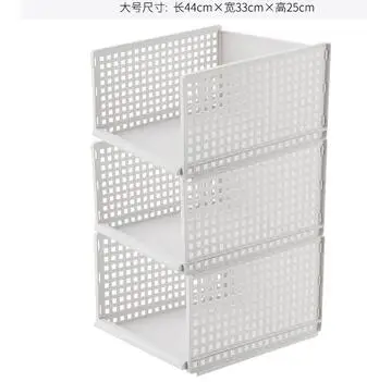 3pc-large Многоразмерный органайзер для одежды, многослойная домашняя коробка для хранения, органайзер для одежды, полка для носков, pf8315 - Цвет: 3pc-large