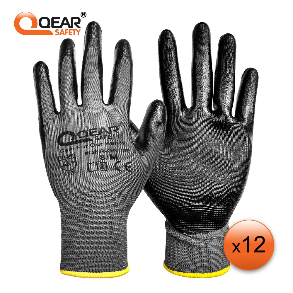 

QEAR SAFETY нитриловые рабочие перчатки 12 пар