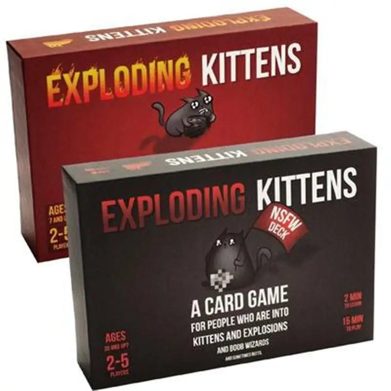 

Board Card Game Puzzle Bar Entertainment Black Cat Red Cat Explosion Cat English Version Fun Family Party Game For Child & Adult