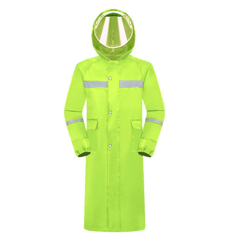 Men Women Raincoat Outdoor Rainwear Oxford Hoodie Long Rain Waterproof Hiking Travel Fishing Climbing Jacket | Дом и сад