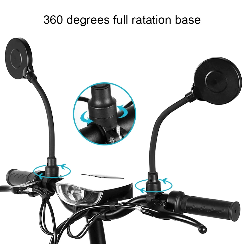 

2pcs Bike Mirror Handlebar Rear View Mirror 360 Rotatable Adjustable Cycling Motorcycle Glass