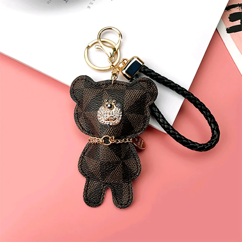 Новинка модные аксессуары для ключей брелок из искусственной кожи стразы с