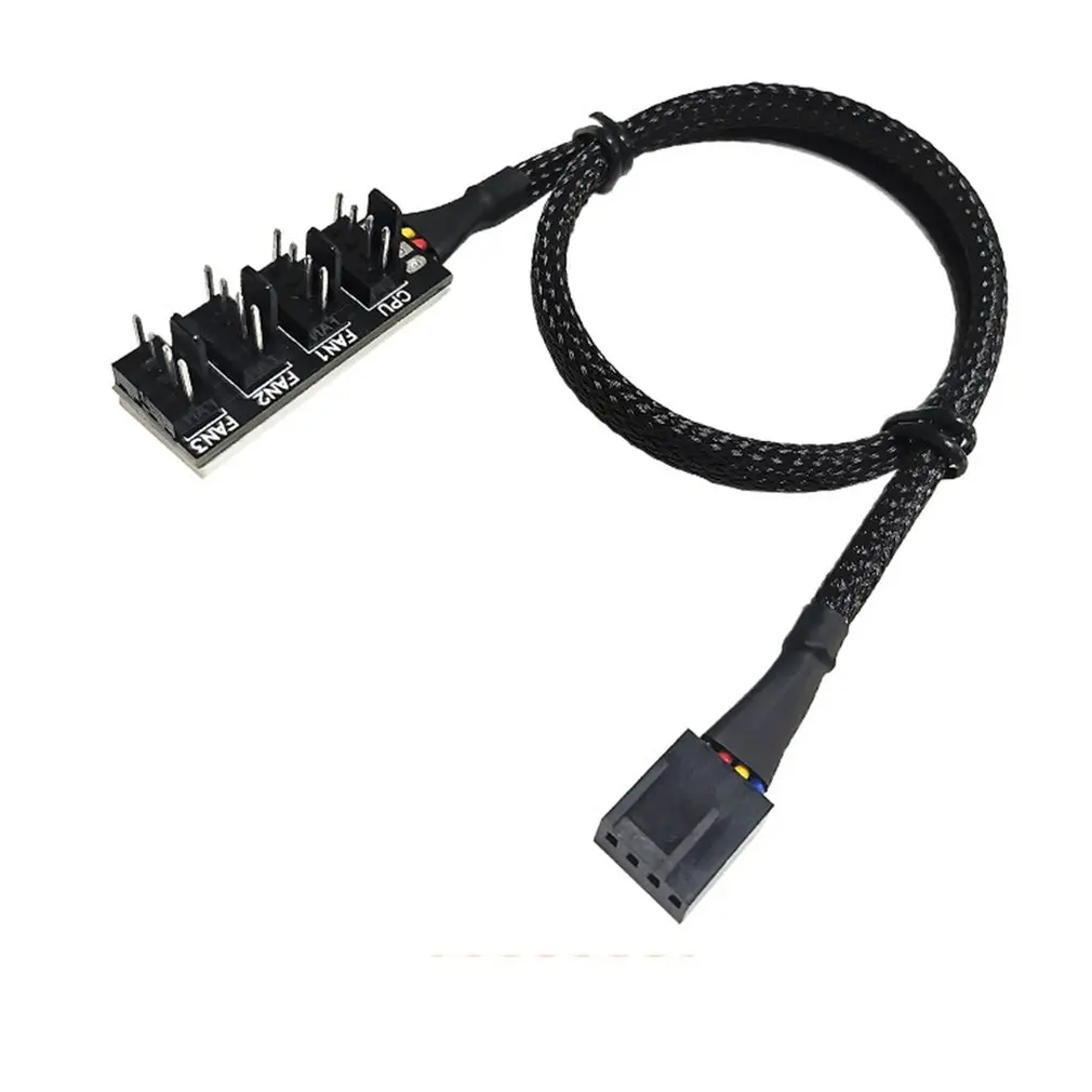 

New 4Pin CPU Fan Power Multi Splitter Connector Cable Adapter Fan Splitter Cable For 12V Desktop Computer Cooler Case Fan