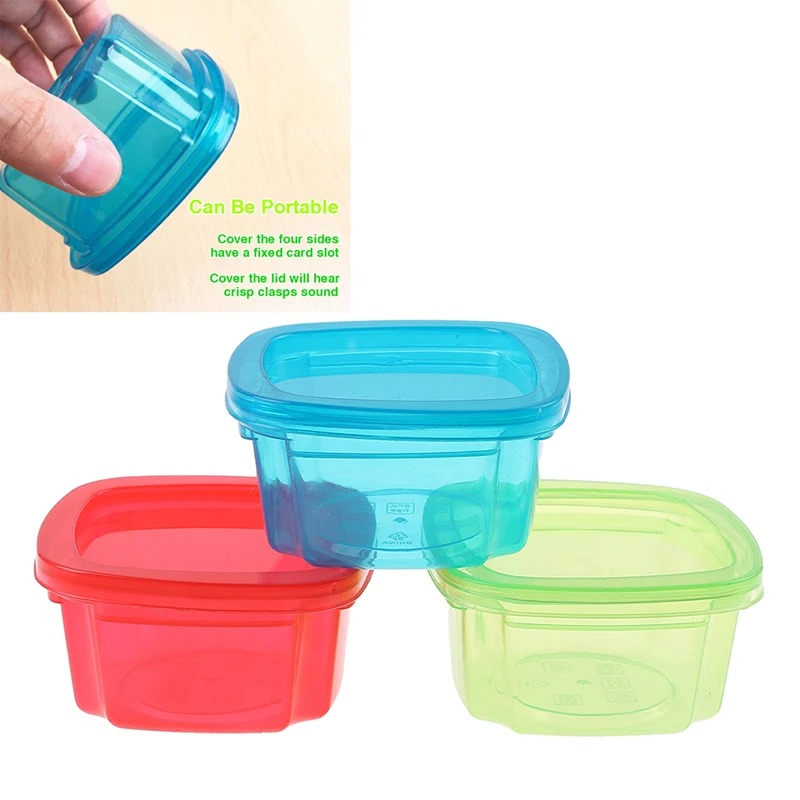 Cajas de PP para alimentos de beb&eacute;, contenedor de aperitivos para beb&eacute;, mini crisper port&aacute;til, 200ML-2