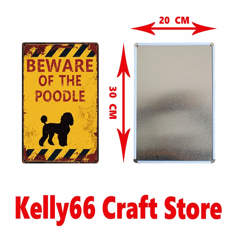 [Kelly66] собака Остерегайтесь боксеров Vizsla Geryhound Pug Пудель Металлический Знак