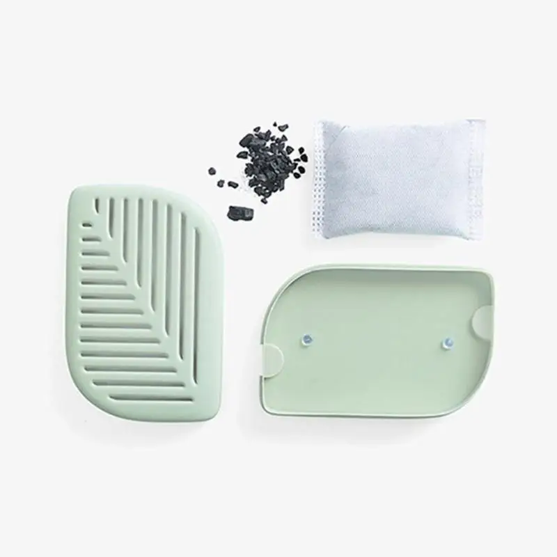 Green Leaf Shape Fridge Refrigerator Air Fresh box Purifier Charcoal Deodorizer Absorber Freshener Eliminate Odors Smell 3 Color | Дом и сад