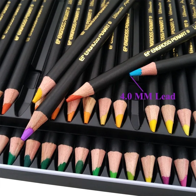 Набор акварельных карандашей 120 цветов водорастворимые цветные карандаши в