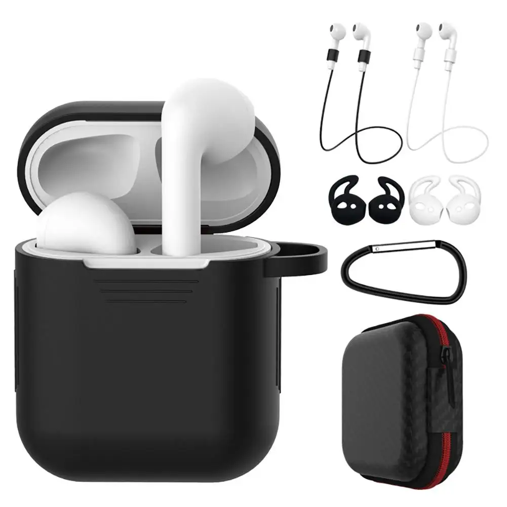 7 шт./компл. набор аксессуаров для Airpods 1 силиконовый чехол наушников 2 затычка ушей