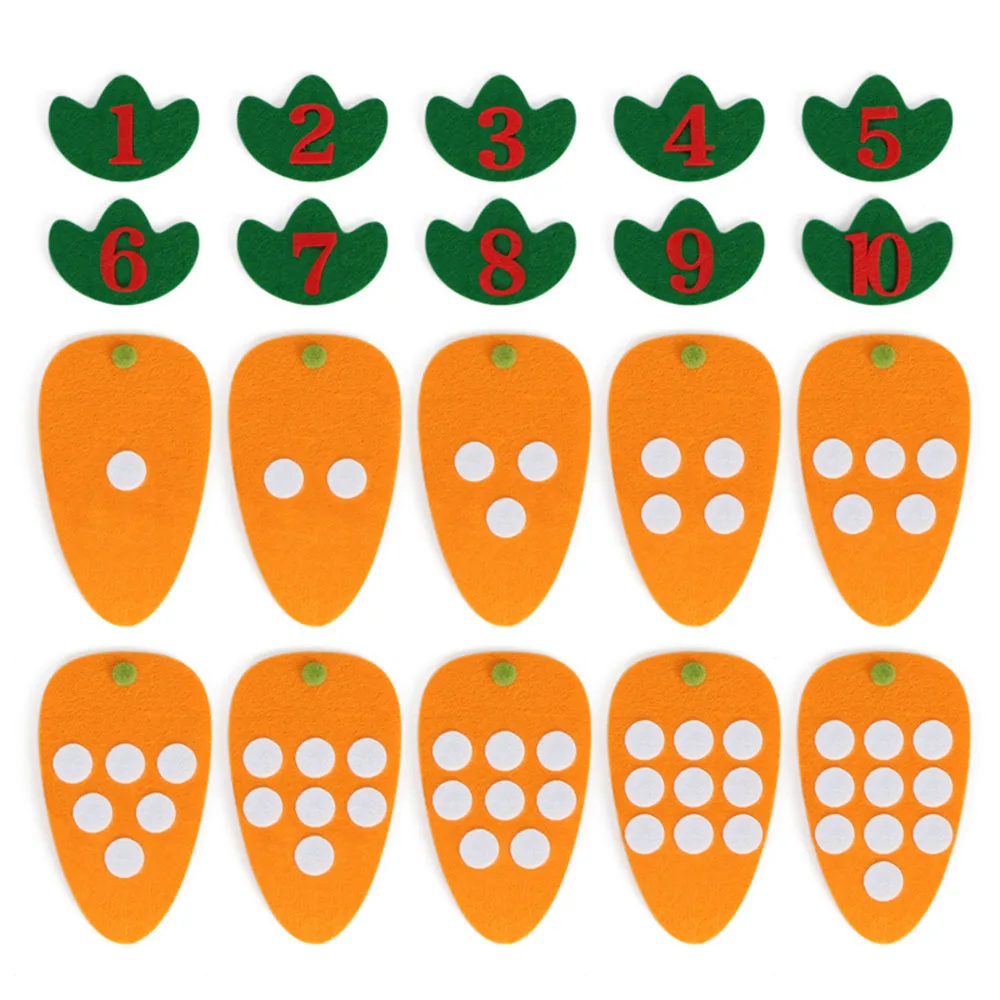 

10pcs/set Kids Learning Montessori Logic Development Educational Toys for Children Handmade DIY Carrot Digital Games baby Gifts