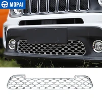 mopai styling mouldings abs car front bumper grille decoration cover stickers for jeep renegade 2019 exterior accessories