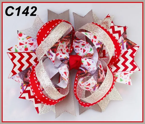 Бесплатная идентификация 300 шт. рождественские банты для волос конфеты бант