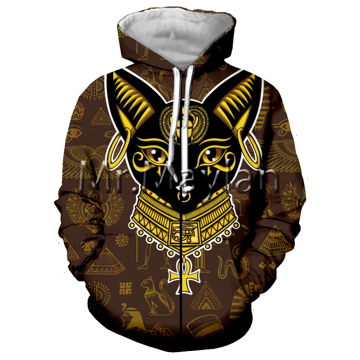 

Vintage Egyptian Cat 3D Jacket Men/Women Casual Retro Streetwear Sweatshirts Unisex Autumn Coat Boys Clothes Harajuku Tops S658