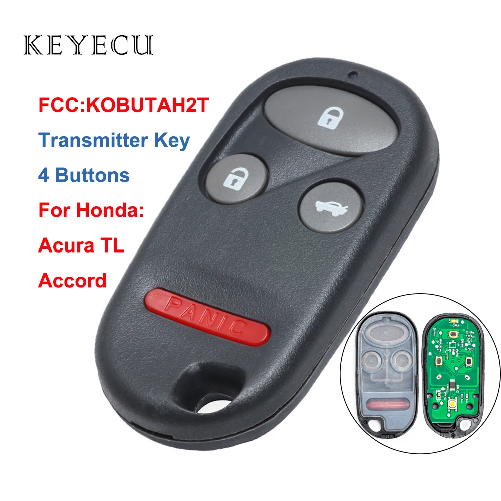 Keyecu пульт дистанционного управления ключ передатчика для Honda Accord 1998 1999 2000 2001 2002 для Acura TL 2000 2001 автомобильный ключ, KOBUTAH2T