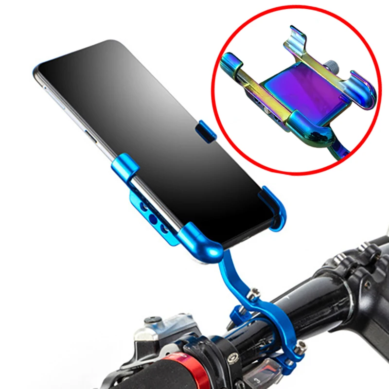smoyng aluminum alloy colorful bicycle motorcycle phone holder bracket adjustable support for ipone bike handlebar mobile mount free global shipping