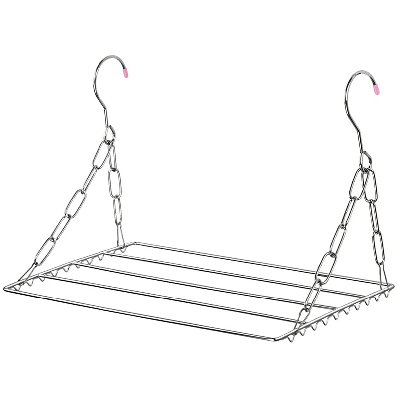 

Multifunctional Clothes Drying Rack, Stainless Steel Laundry Garment Drying Hanger for Hanging Clothes, Towels, Socks