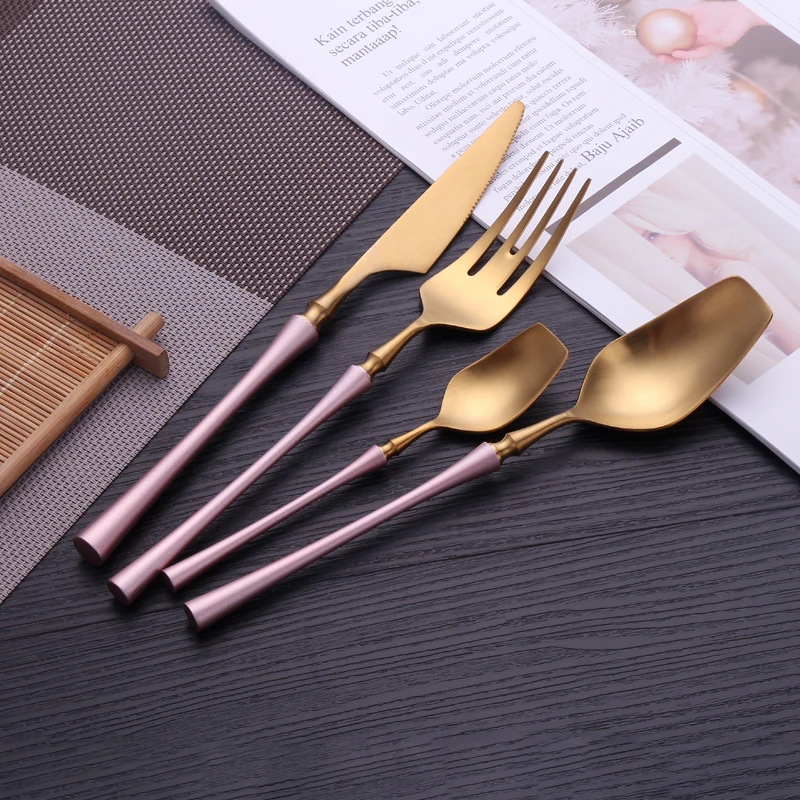 Посуда Нержавеющая сталь набор столовых приборов 4 шт. Кухня Ножи столовая ложка