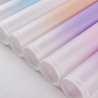 gradient color double line waterproof wrapping paper 5pcs6060 korean matte waterproof gift packaging flower shop material