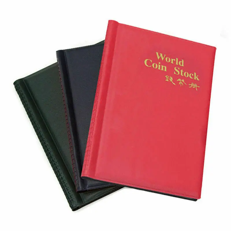 

120pieces Coins Storage Book Commemorative Coin Collection Album Holders Collection Volume Folder Hold Multi-color Empty Coin
