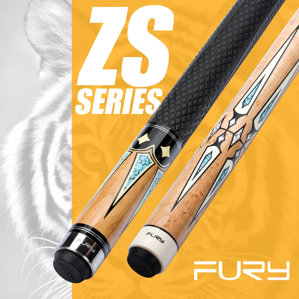 

FURY Billiard Pool Cue 11.75mm/12.75mm Tiger Everest Tip Smooth Leather handle Wrap Decal Tecnologia Billar Cue Stick Kit