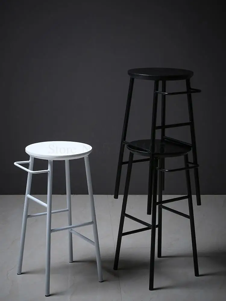 Скандинавский барный стул железное одноцветное дерево Европейский современный