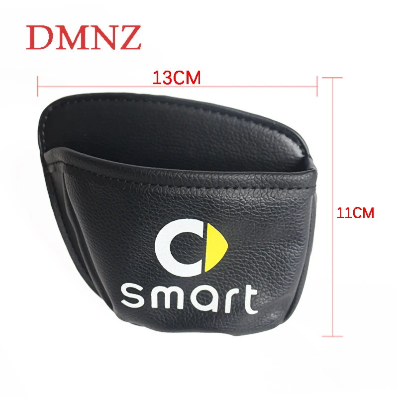 

PU leather storage bag patch pocket For Mercedes Smart 453 Fortwo Forfour Car mobile phone debris card storage bag Accessories