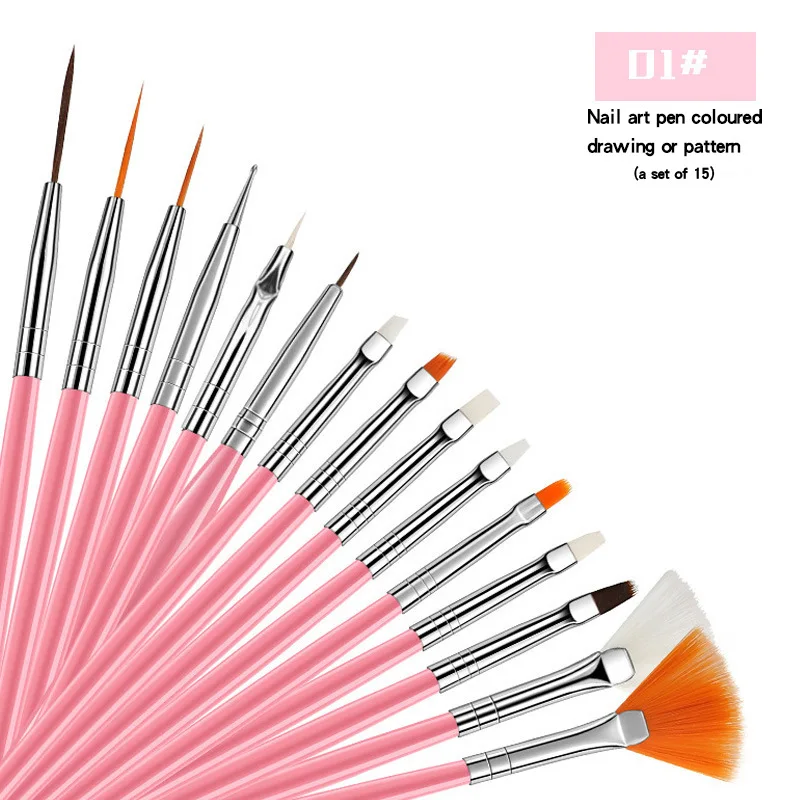 

Cross-Border Nail Beauty Tool Set Nail Beauty Paint Pen Diamond Pen Nail File Diamond Jewelry 10-Piece Set