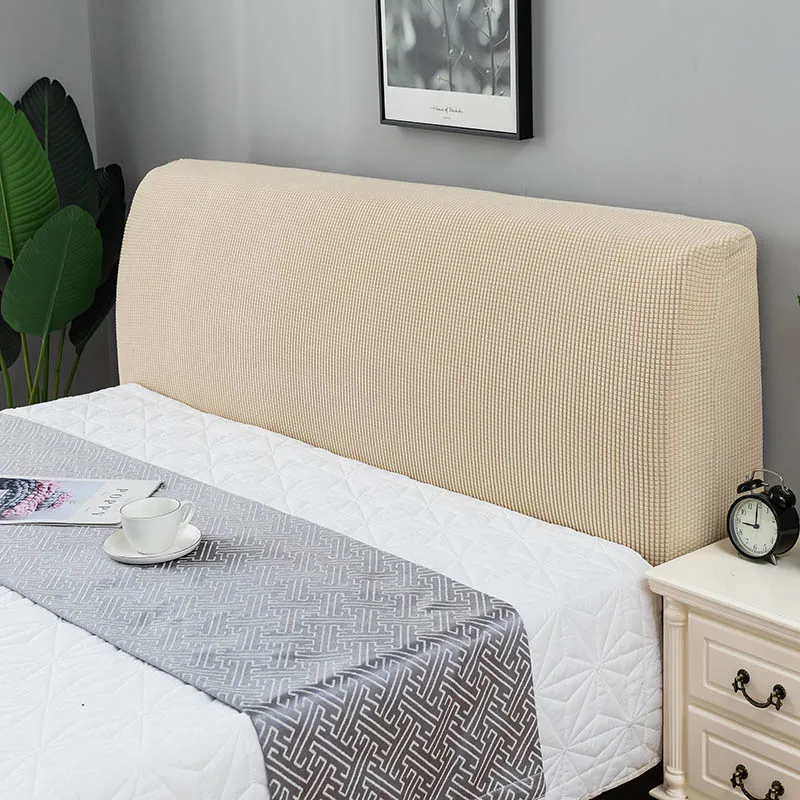 Пылезащитный чехол на спинку кровати эластичный из полар-флиса