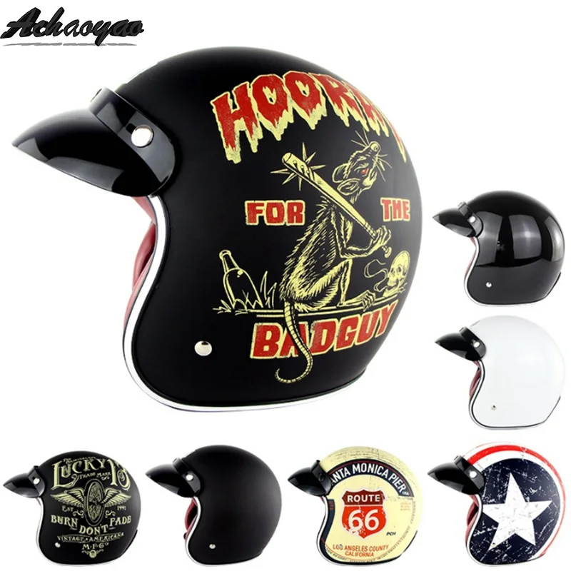 Мото rcycle шлем Harlay ретро Чоппер винтажный Kask moto с открытым лицом cross Casque r велосипед