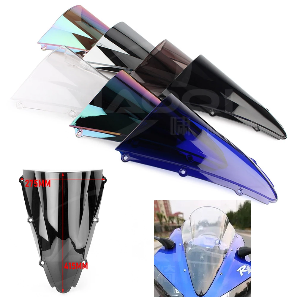 

Motorcycle ABS Double Bubble Windshield For Yamaha YZF R1 2000 2001 Windscreen Black Screen YZF-R1 Windproof Fairing Parts