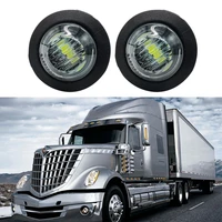 new 20pcs 34 inch mini trailer round side marker lights 12v smoked shell 3led white warning lights for trucks trailers tractors