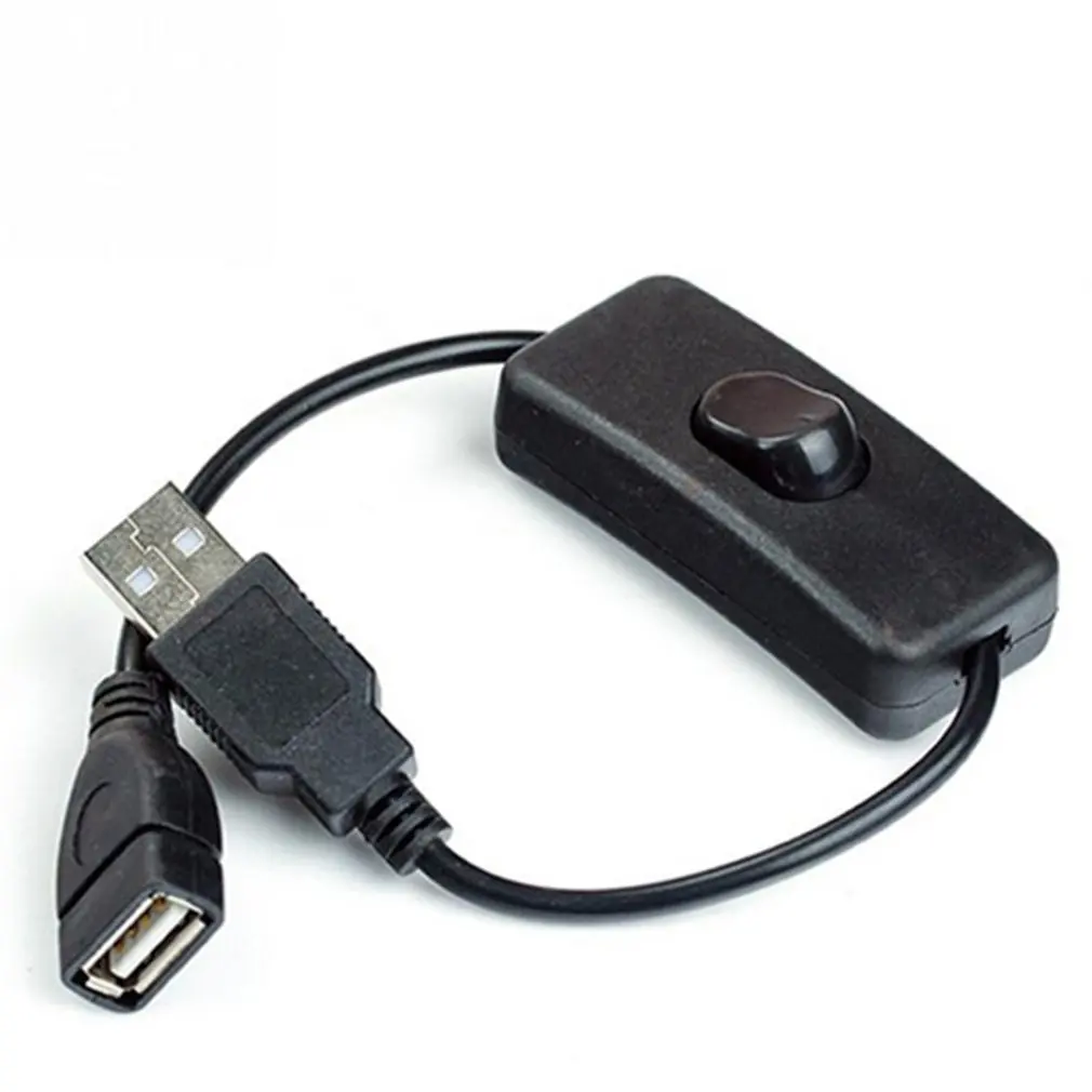 28cm Black USB Cable Male to Female with Switch ON/OFF Extension Toggle for Lamp Fan Power Line | Электроника