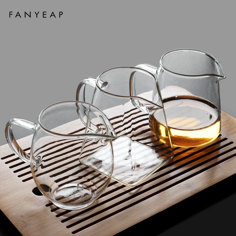 

Kung Fu tea cup transparent heat-resistant glass cup fair cup tea glass cup