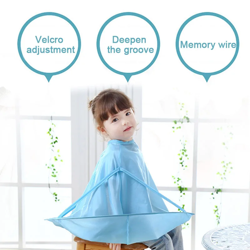 Детская шаль для стрижки волос фартук водонепроницаемый детский мантия