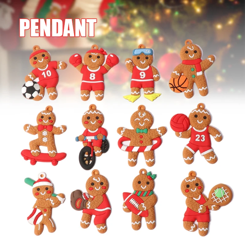 

Набор из 12 предметов, Рождественский Декор, Санта-елка, подвесной мультяшный имбирный человек/Снеговик/искусственный праздник, украшение д...