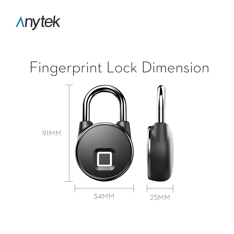 

Tuya Smart Home Fingerprint Lock Bluetooth Safe Padlock Door Print UnLock Waterproof Keyless USB Rechargeable Zinc Alloy House