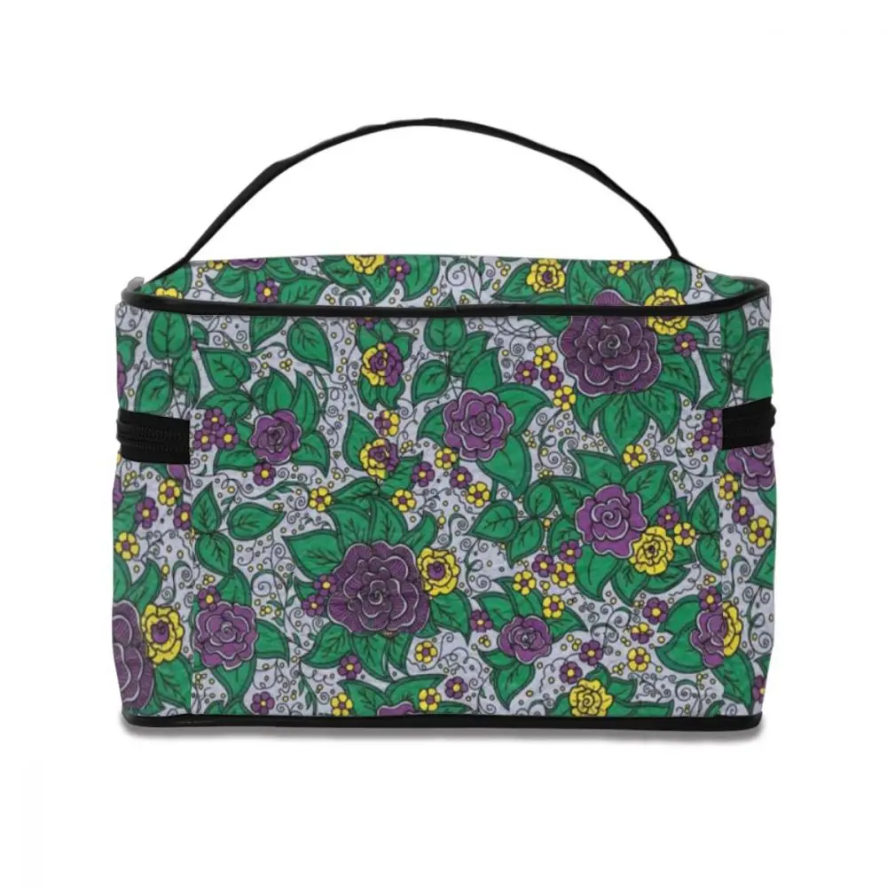Чехлы для косметики на заказ с принтом цветов Хны | Багаж и сумки