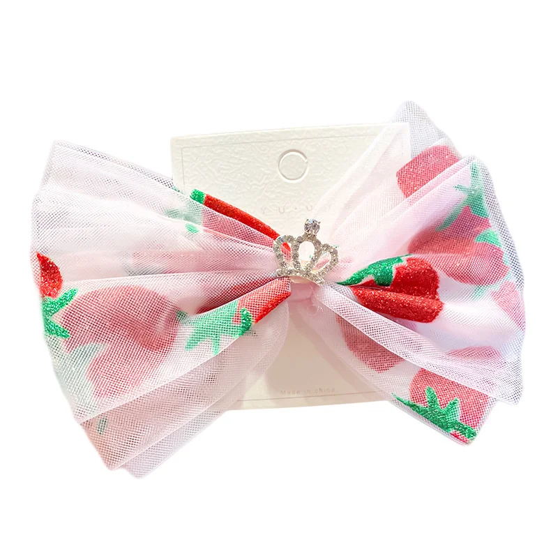 Заколка для волос с позолоченным бантом в Корейском стиле сетчатая Корона